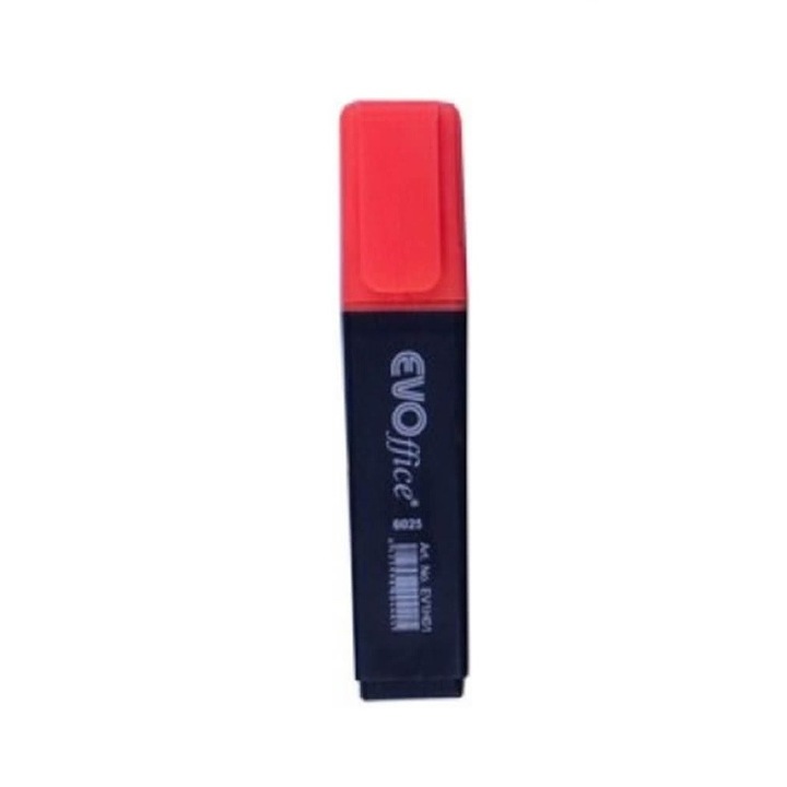 Textmarker EVOffice, Orange Fluorescent cu Varf Tesit - Evidentiator Text, Highlighter Orange Fluorescent