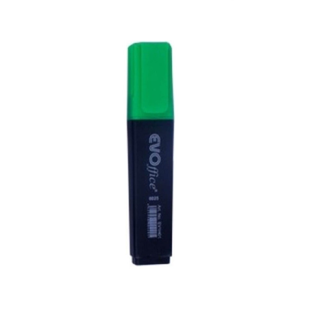 Textmarker EVOffice, Verde Fluorescent cu Varf Tesit - Evidentiator Text, Highlighter Verde Fluorescent