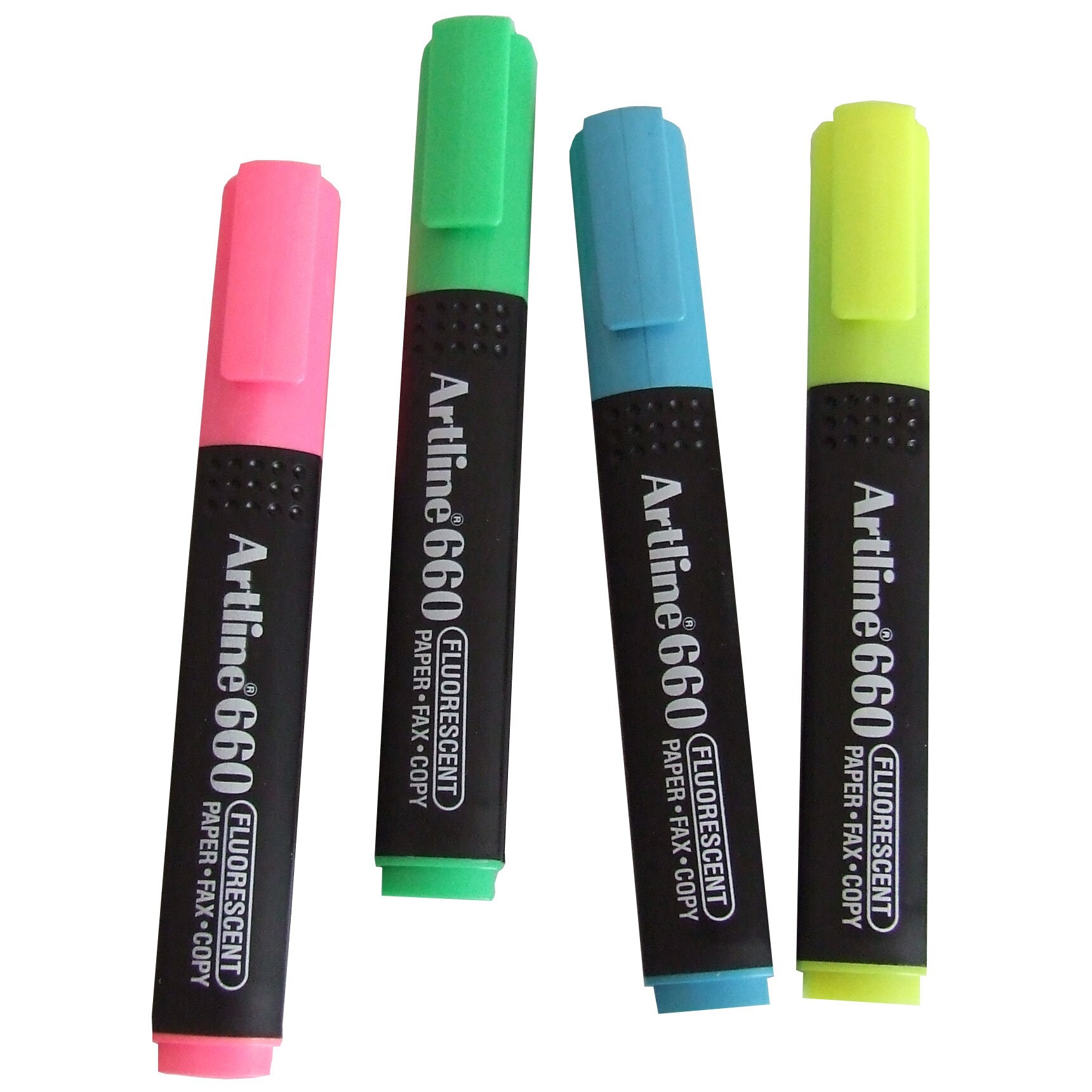 Текстмаркер ARTLINE 660, скосен връх 1.0-4.0mm, 4 цвята/компл. - eMAG.bg