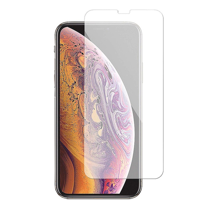 Készlet: 2 x iPhone XS kompatibilis üvegfólia, Full Screen Adhesive, 2.5D Joyshell - Átlátszó,
