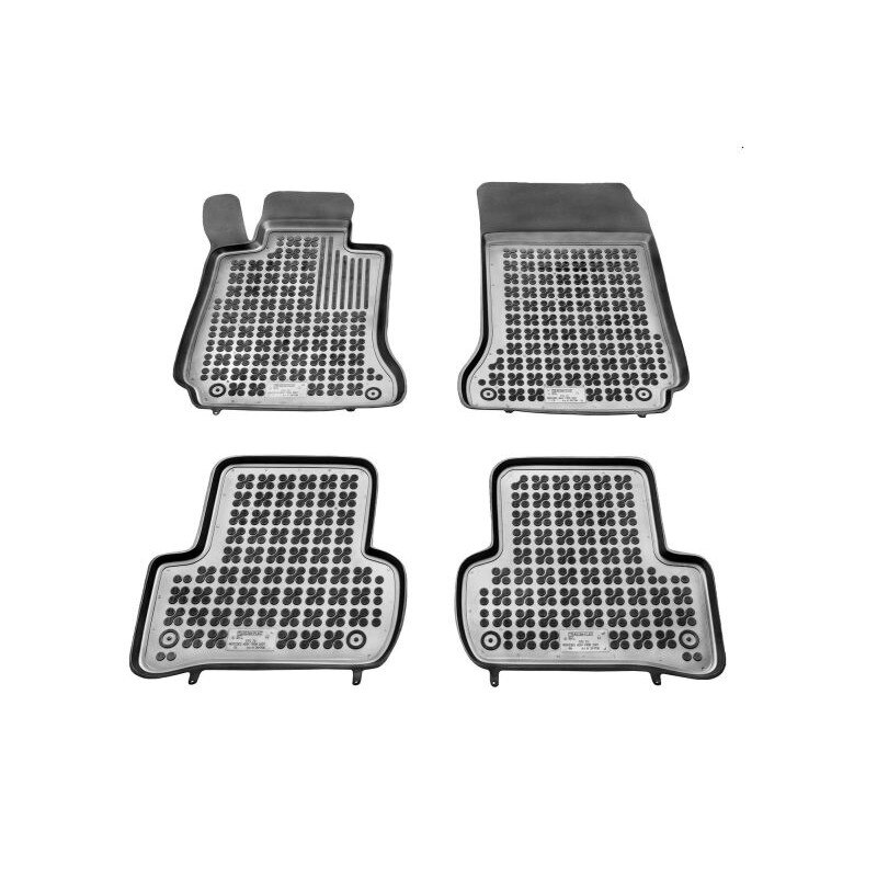 Set 4 covorase auto tip tavita, Cauciuc, pentru MERCEDES C (W204) 01.07-01.14 SALOON/STATION WAGON, Negru