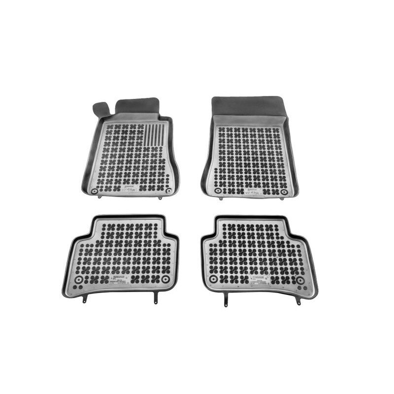 Set 4 Covorase Auto tip tavita Rezaw-Past, Cauciuc, pentru MERCEDES C (W203) 05.00-02.07 COUPE/SALOON/STATION WAGON, Negru