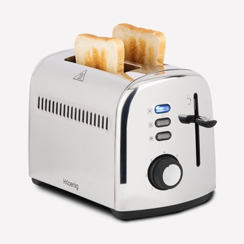 Toaster/prajitor paine H.Koenig TOS9, termostat reglabil, 7 niveluri, inox vintage, decongelare, reincalzire, 2 extra large slots 40mm, 950W Toaster/prajitor paine H.Koenig TOS9, termostat reglabil, 7 niveluri, inox vintage, decongelare, reincalzire, 2 extra large slots 40mm, 950W