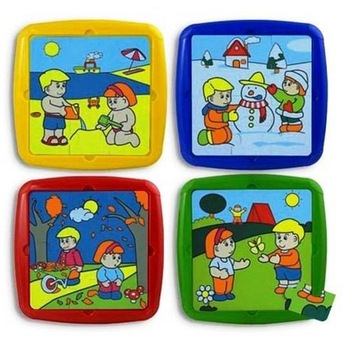 Set Miniland 4 Puzzle Activitati de Sezon Set Miniland 4 Puzzle Activitati de Sezon