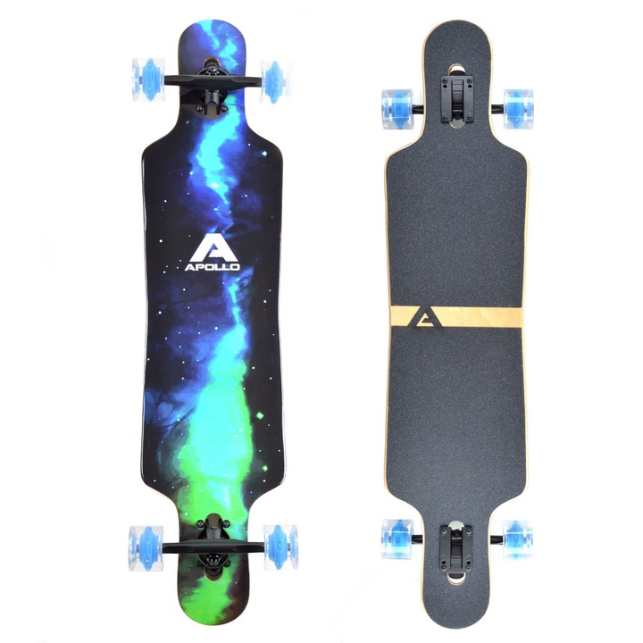 Apollo "Galaxy LED" Longboard gördeszka, 102x24cm, Színes