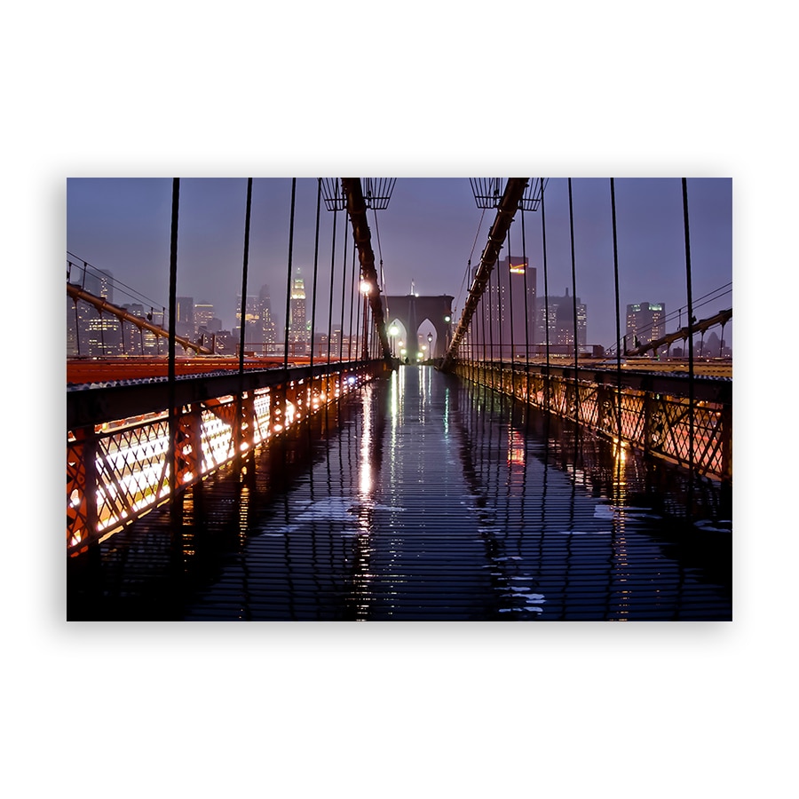 Tablou Canvas - New York, Pod, Brooklyn Bridge, Ploaie, 75 x 100 cm