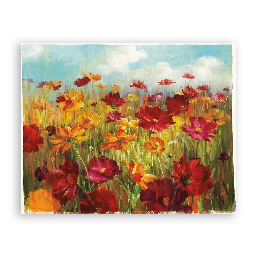 Tablou Canvas - Floral, Multicolor, Lunca, 60 x 90 cm