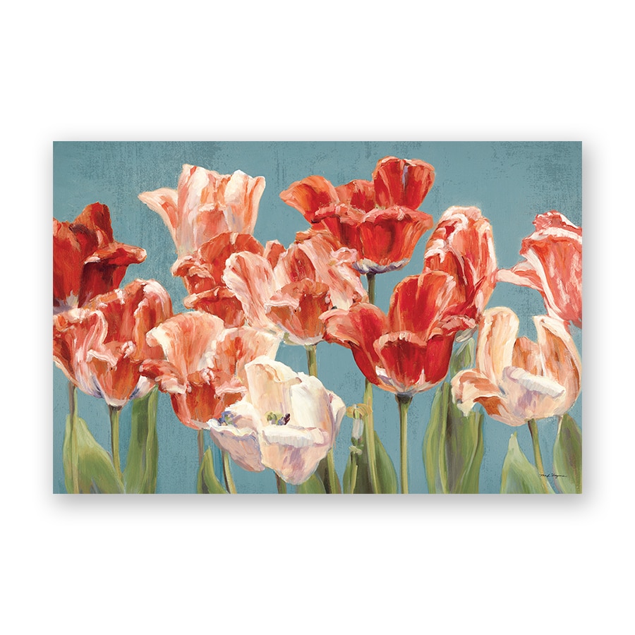 Tablou Canvas - Lalele, Inflorit, Rosu, 60 x 90 cm