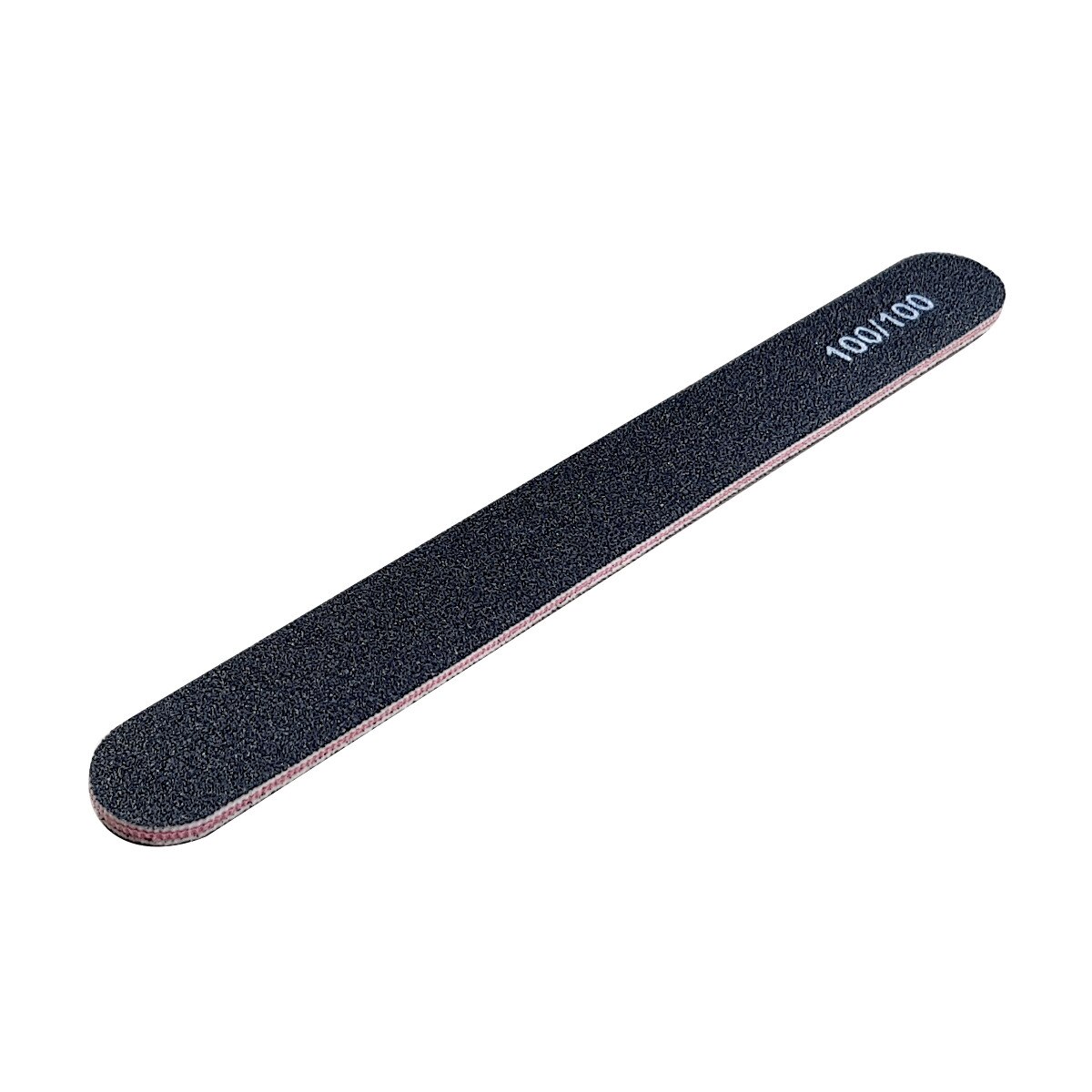 Pila dreapta pentru unghii MoonbasaNails, 100/100, 1002, Negru