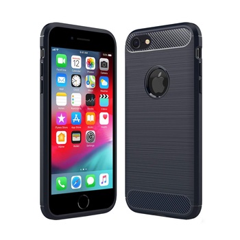 Husa iPhone 8 / 7, Slim Armor Carbon, carcasa spate Antisoc, Blue