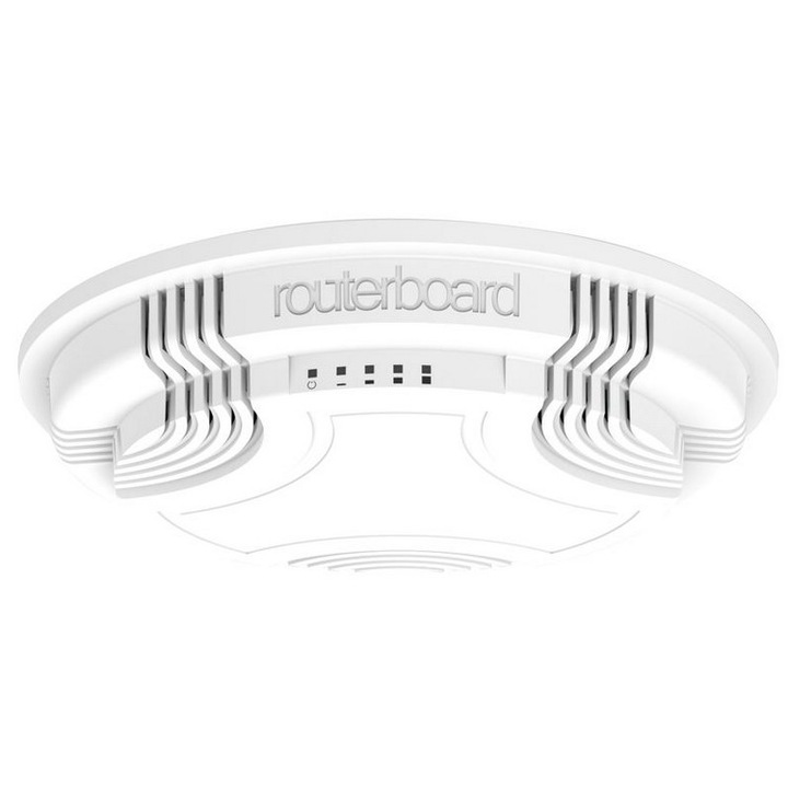 Acces point, MikroTik, CAP plafon 802.11b/g/n, L4 64MB RAM, 1xLAN PoE 802.3af/la, Alb