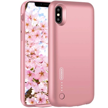 Husa Baterie Ultraslim iPhone X, iUni Joyroom 3500mAh, Rose Gold Husa Baterie Ultraslim iPhone X, iUni Joyroom 3500mAh, Rose Gold