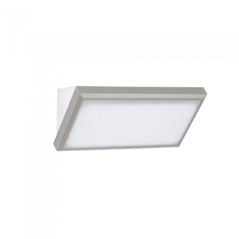 Lampa 12W aplicata de exterior V-TAC dreptunghiulara corp gri IP65 alb cald Lampa 12W aplicata de exterior V-TAC dreptunghiulara corp gri IP65 alb cald