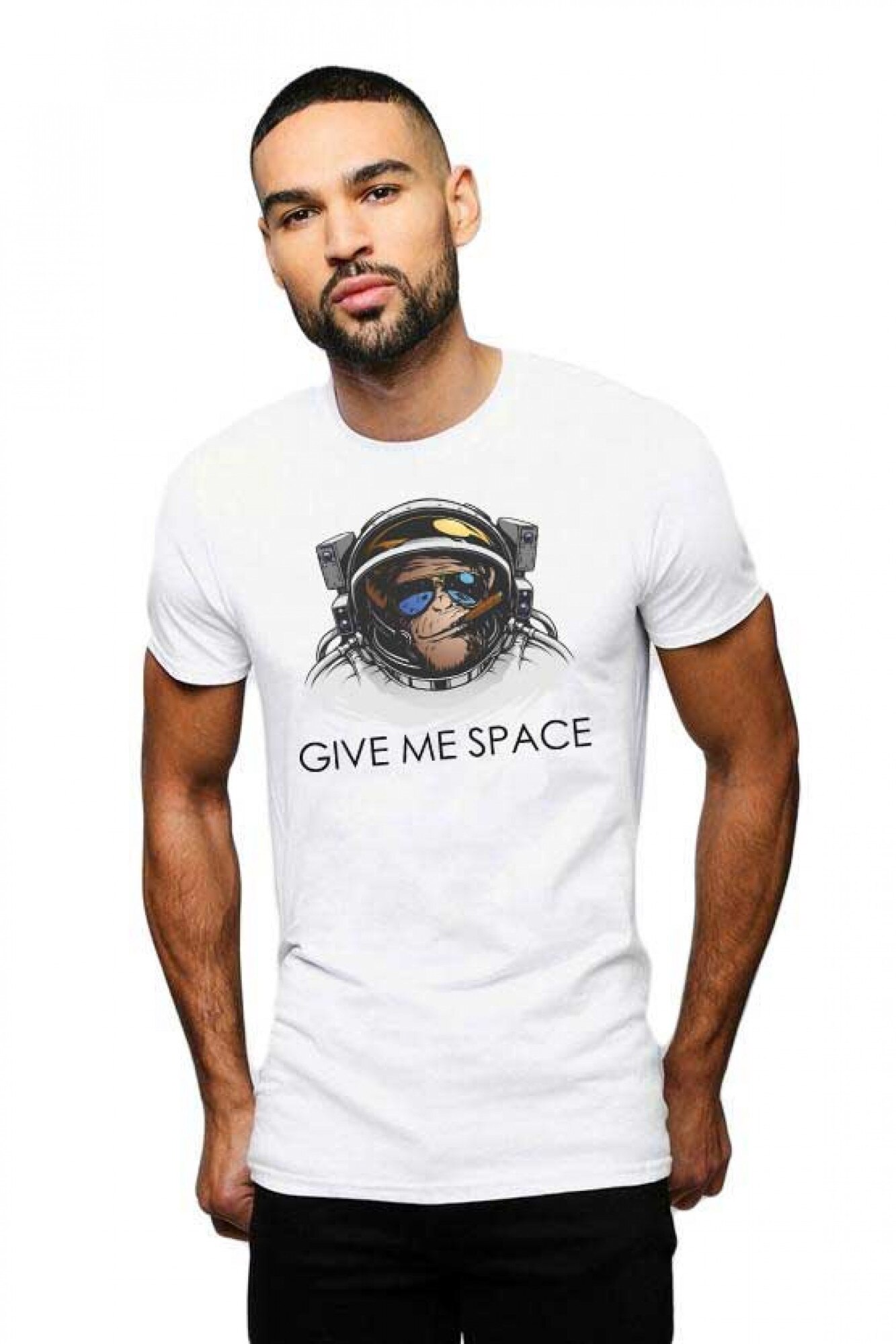 Tricou barbati alb - Give me space