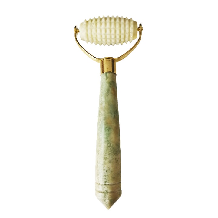 Rola zimtata din jad pentru masaj facial si corporal