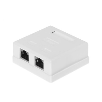 Priza completa de perete , Netrack , 2 x RJ45 8p8c FTP cat. 6 LSA , alb Priza completa de perete , Netrack , 2 x RJ45 8p8c FTP cat. 6 LSA , alb