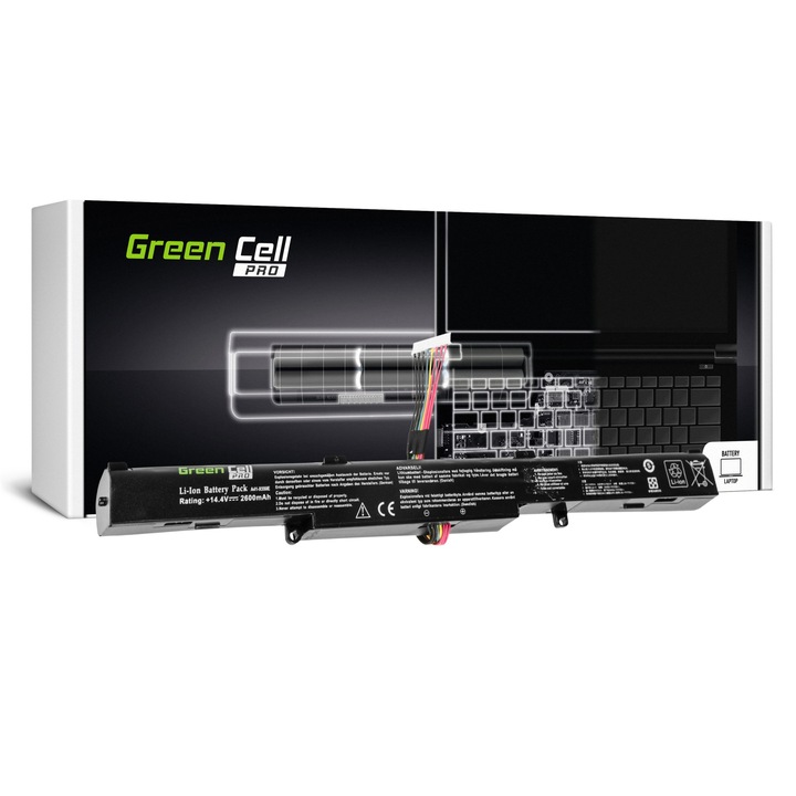 Baterie laptop PRO serie A41-X550E pentru Asus A450 A550 F550 K550 R510 R510D R510DP X450 X550 X550D acumulator marca Green Cell