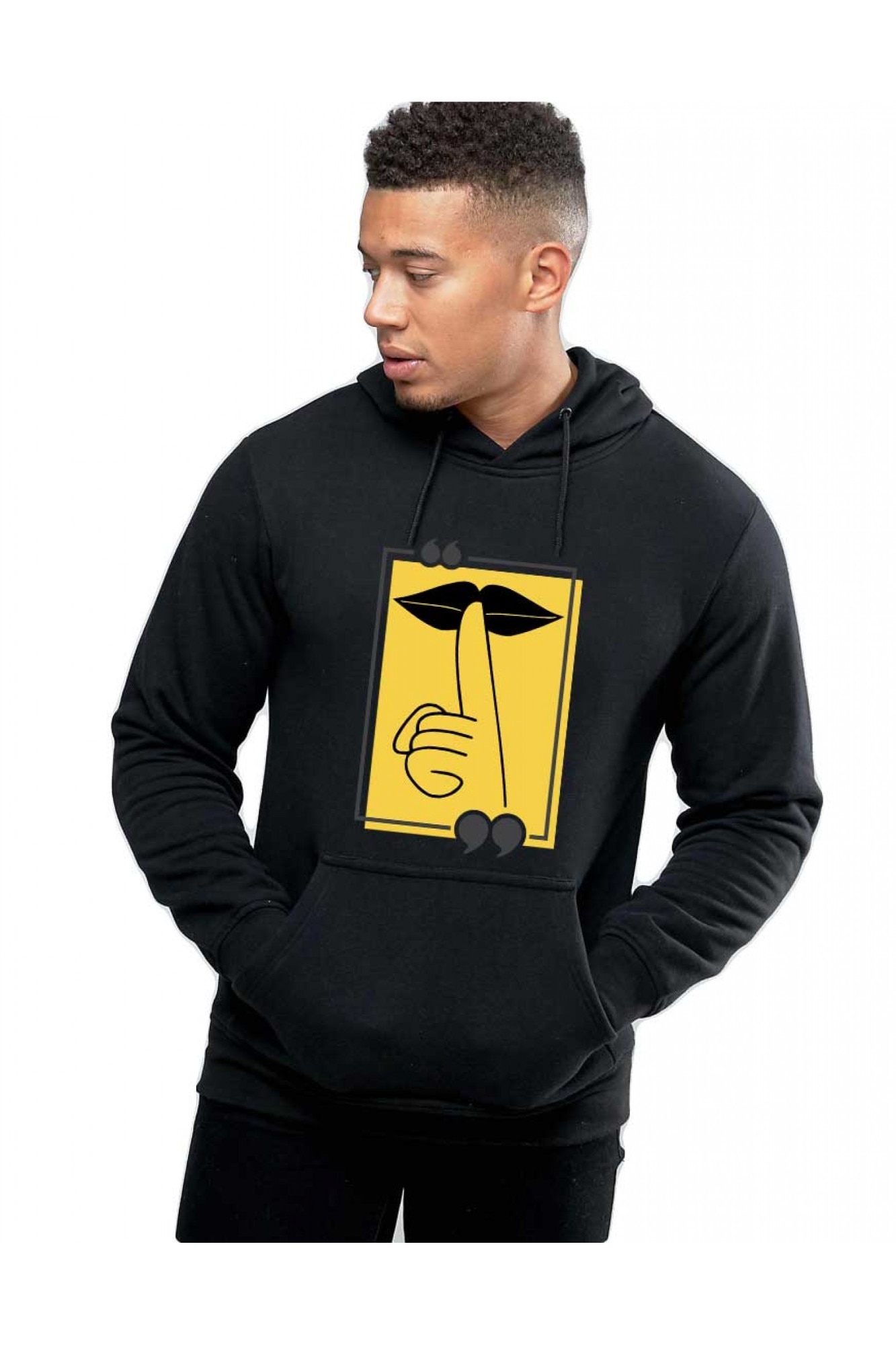 Hanorac Barbati Negru - Don`t Speak