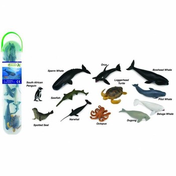 Tub cu 12 mini figurine Animale marine 2 Collecta Tub cu 12 mini figurine Animale marine 2 Collecta