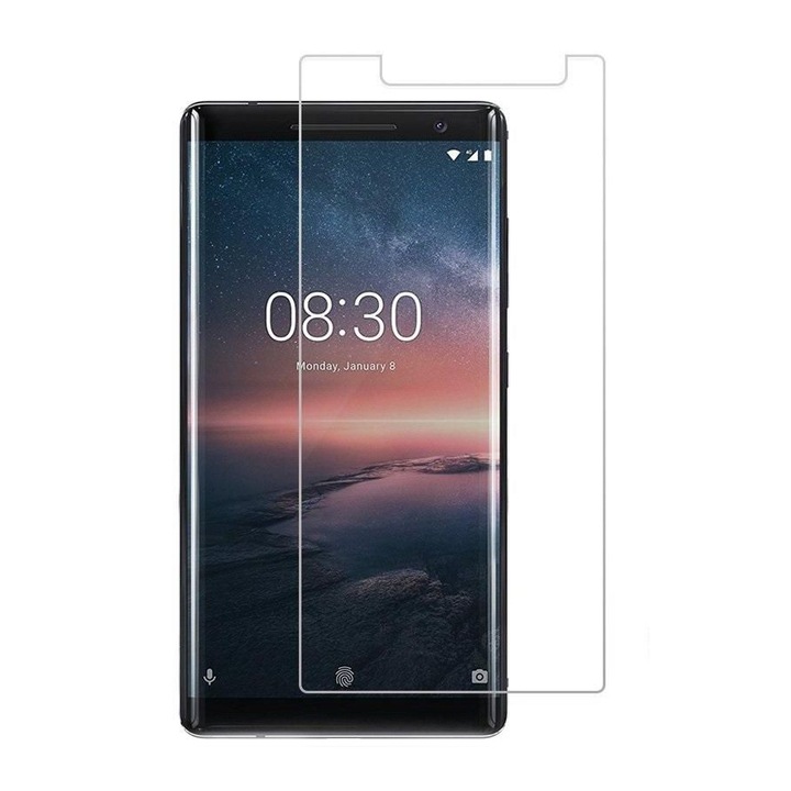 Стъклен протектор 9H Tempered Glass Nokia 8 Sirocco, Прозрачен