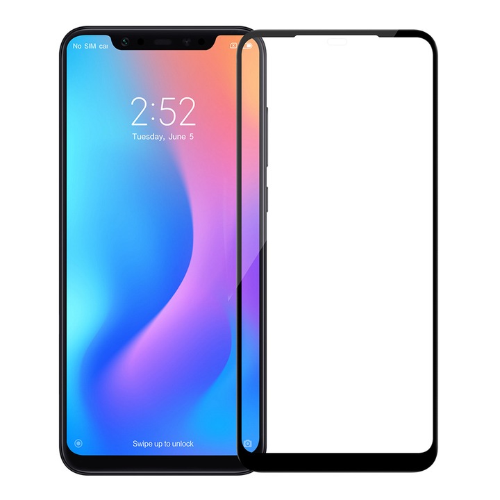 Стъклен протектор 9D Tempered Glass, Huawei P Smart 2019, Черен