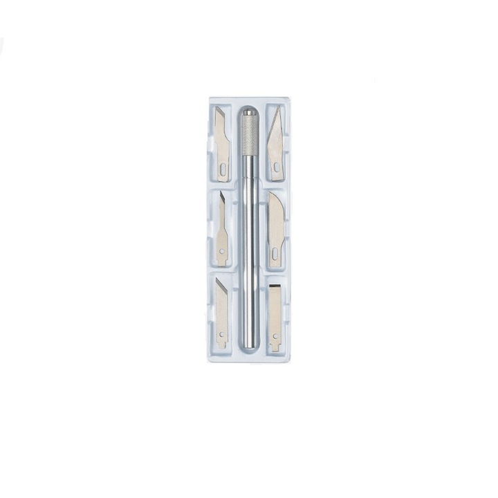 Set Cutite artizanat Ecobra de precizie cu 7 piese