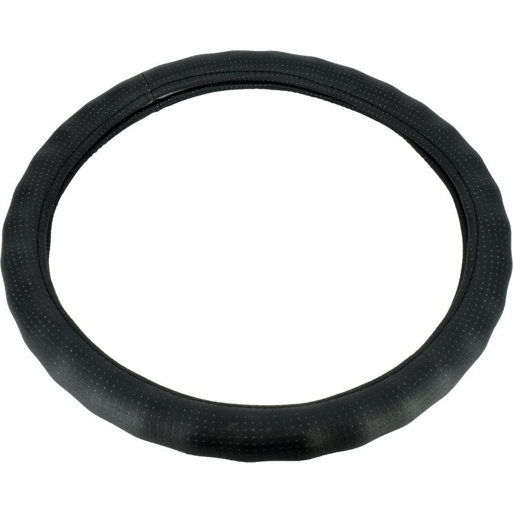 Husa volan imitatie piele iMK Design modern, Marimea M, Negru