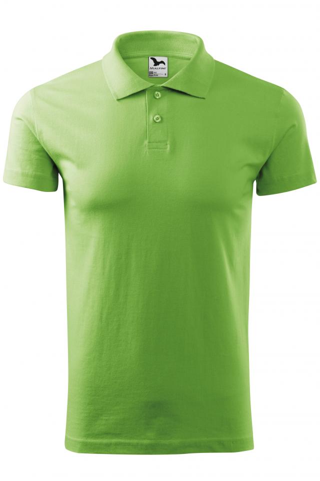 Tricou polo pentru barbati Single J., Verde iarba