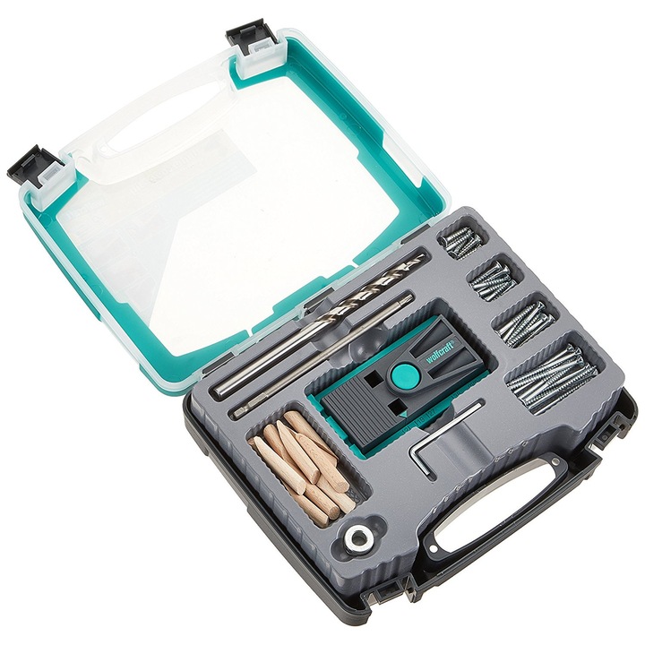 Wolfcraft Undercover Jig 4642100 csavarozó készlet, rejtett csavarkötéshez