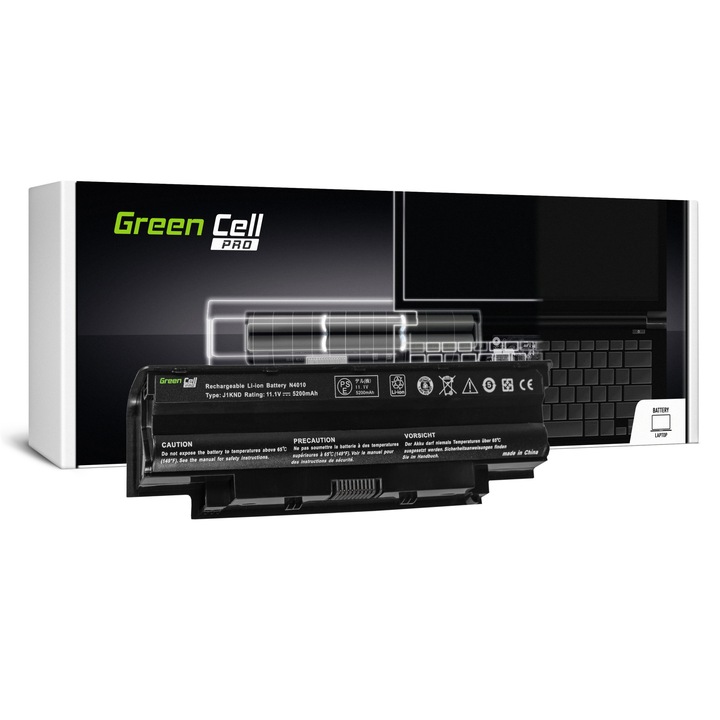 Baterie laptop PRO serie J1KND pentru Dell Inspiron 13R 14R 15R 17R Q15R N4010 N5010 N5030 N5040 N5110 T510 acumulator marca Green Cell