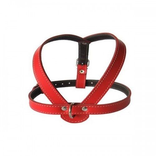 Ham Exo L2 piele captusit 53-59 cm/16 mm rosu pentru caini