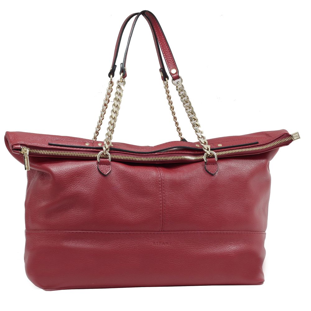Geanta de dama, Ripani, din piele naturala, rosie
