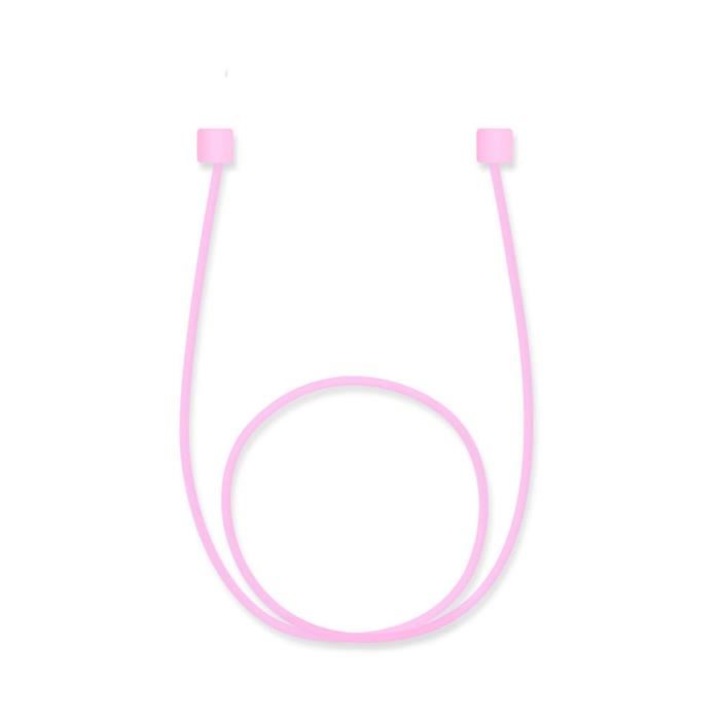KDF Mágneses Tápkábel, veszteségmentes, Apple AirPods fejhallgatóhoz, puha szilikon, sportoláshoz ajánlott, világos rózsaszín