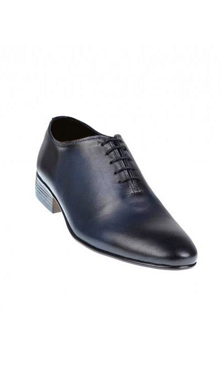 Pantofi barbati eleganti din piele naturala bleumarin 024BL - marimea 43