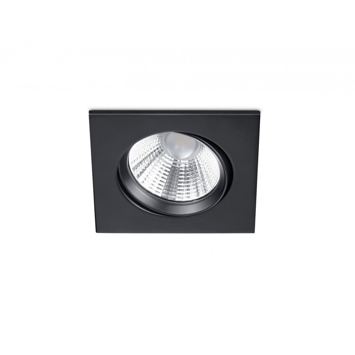 Lampa plafon PAMIR, LED, 345lm, 5.5W, 3000K, IP23, Metal Negru, 8.5x8.5x5.4 cm