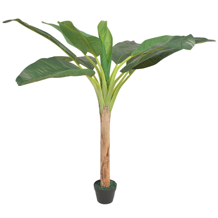 Bananier artificial in ghiveci, vidaXL, Plastic, 150 cm, Multicolor