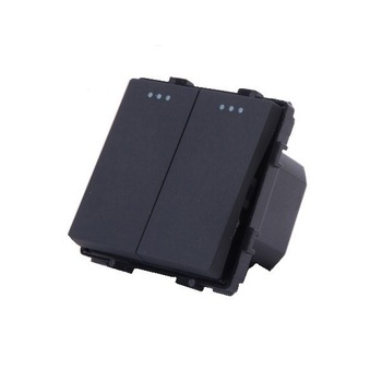 Modul intrerupator clasic dublu cap scara negru Torelectric Modul intrerupator clasic dublu cap scara negru Torelectric