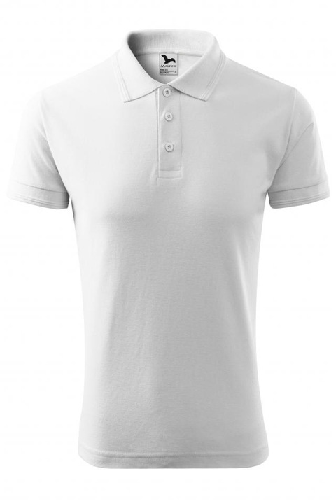 Мъжка поло тениска Pique Polo, бяла, размер М