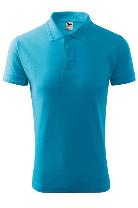 Мъжка поло тениска Pique Polo, тюркоаз, размер 3XL