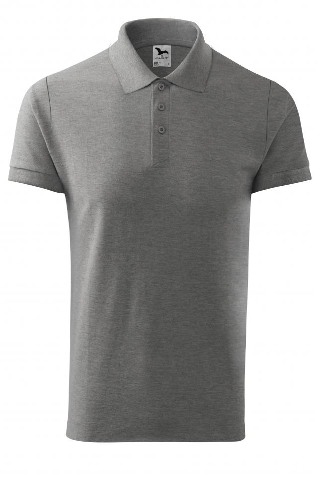 Tricou polo pentru barbati Cotton, Gri inchis