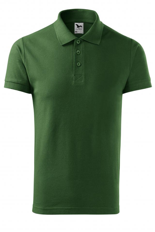 Tricou polo pentru barbati Cotton, Verde sticla