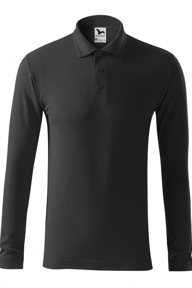 Tricou polo pentru barbati Pique Polo LS, Ebony gray