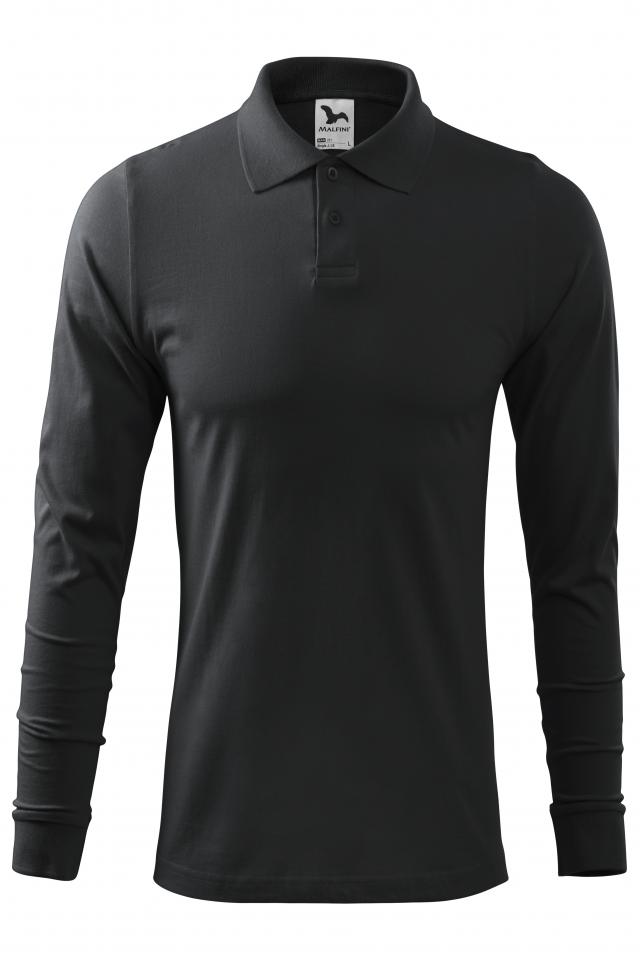 Tricou polo pentru barbati Single J. LS, Ebony gray