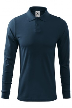 Tricou polo pentru barbati Single J. LS, Albastru marin Tricou polo pentru barbati Single J. LS, Albastru marin