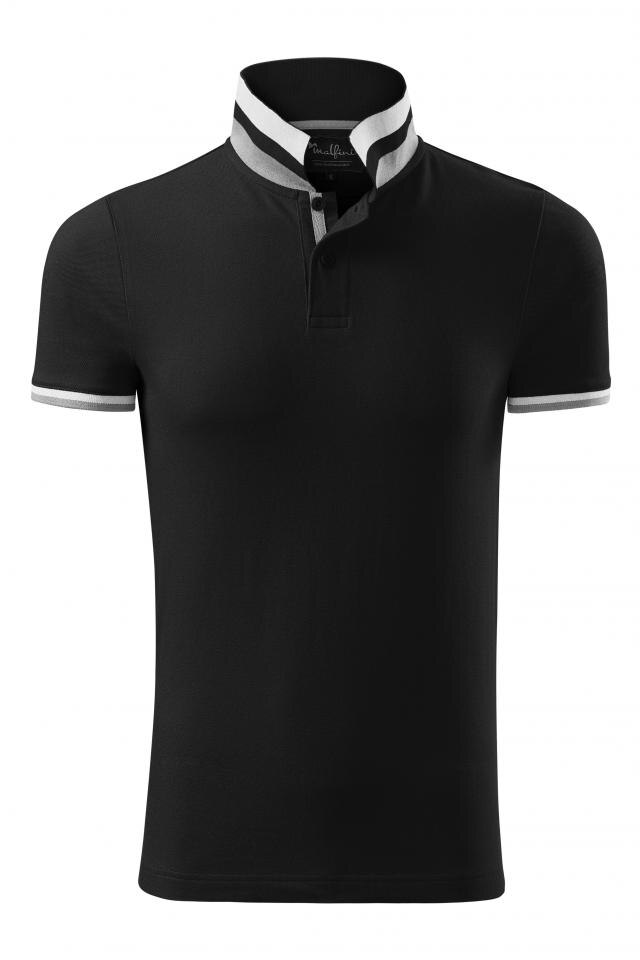Tricou polo pentru barbati Collar Up, Negru