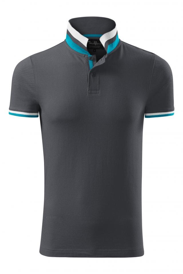 Tricou polo pentru barbati Collar Up, Light anthracit