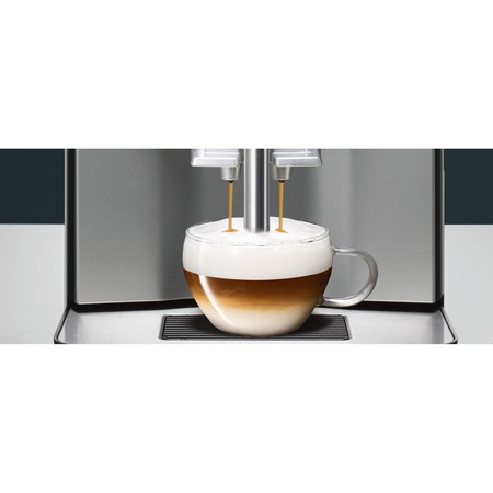 Espressor de cafea, Siemens EQ.3, 1,4 L, otel inoxidabil, Negru/Argintiu