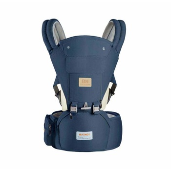 Marsupiu Ergonomic pentru Bebe cu Scaunel,3-25 Kg, All Season, Bumbac,10 Pozitii, Baoneo, Bleumarin Marsupiu Ergonomic pentru Bebe cu Scaunel,3-25 Kg, All Season, Bumbac,10 Pozitii, Baoneo, Bleumarin