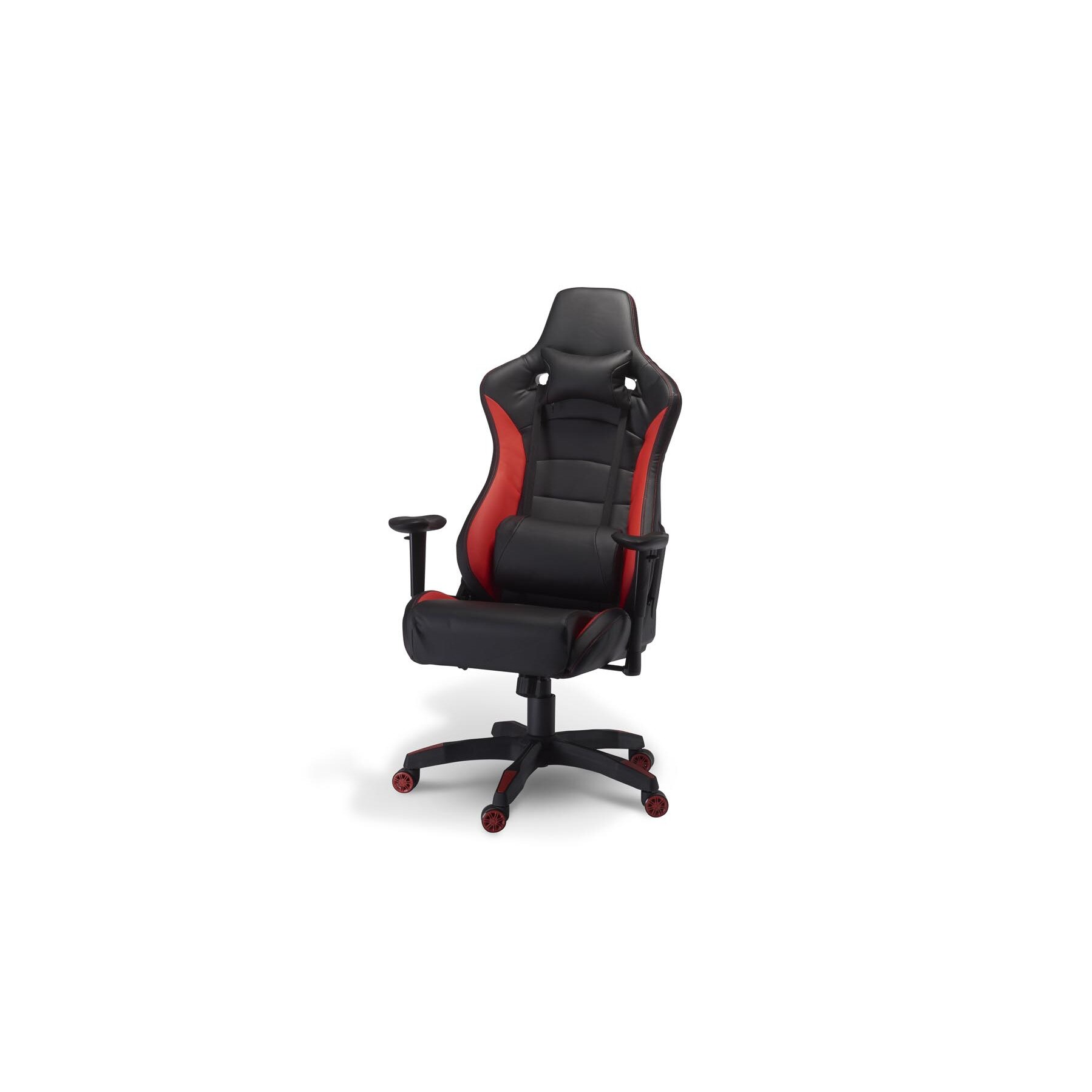 Scaun de Gaming De Luxe, Armatura, Rosu / Negru; 68x65x128 / 136 cm
