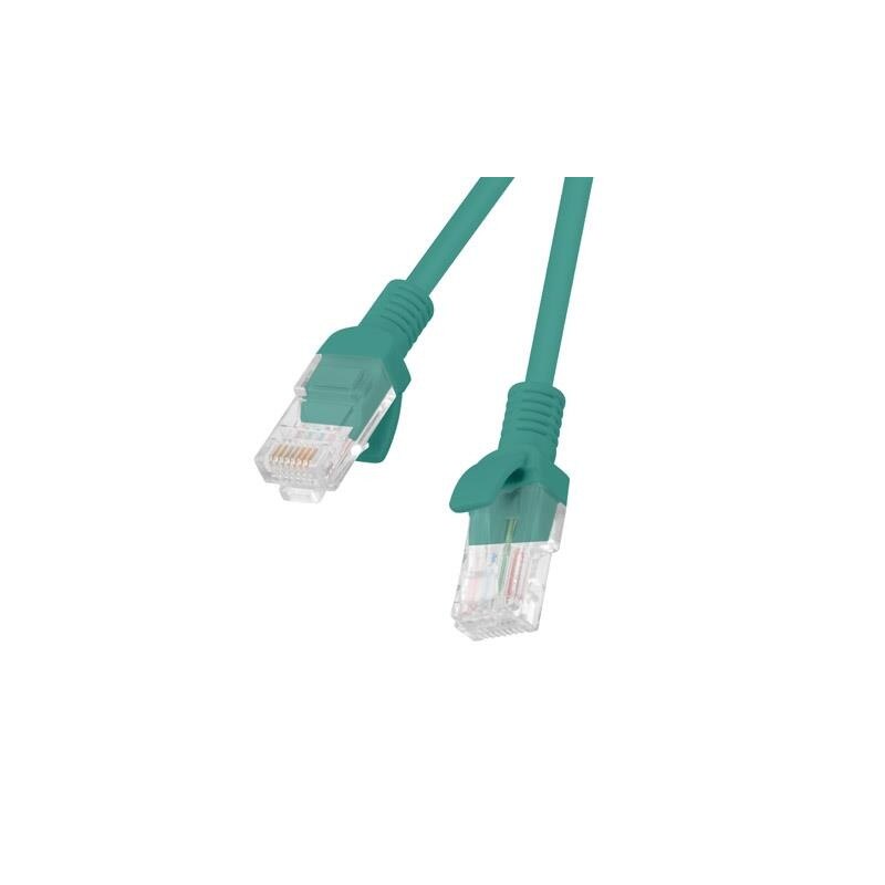 Cablu de retea neecranat torsadat 4 perechi , Lanberg , RJ45 cat. 5e UTP 15m , verde